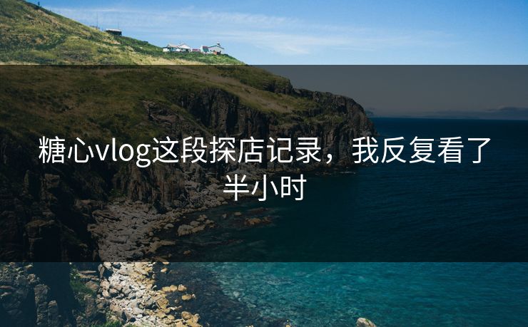 糖心vlog这段探店记录，我反复看了半小时